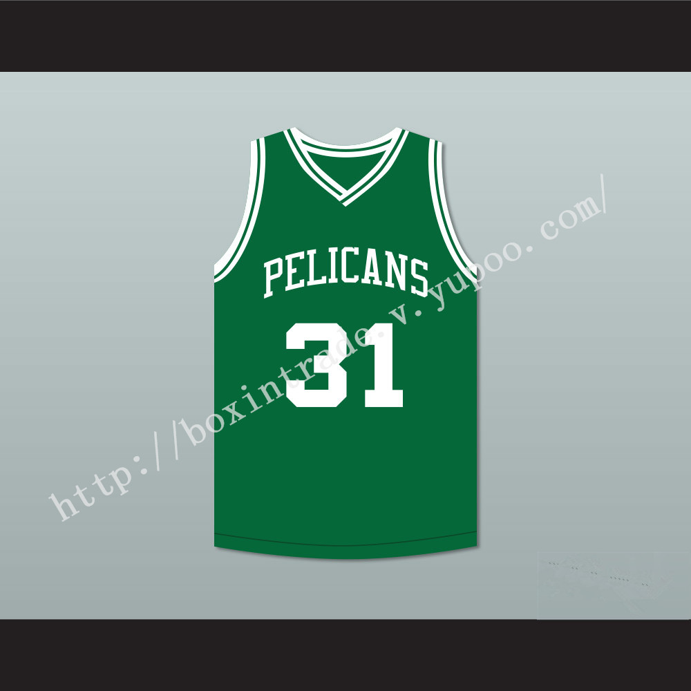 Marcus Stokes 31 Malibu Prep Pelicans Green Home Basketball Jersey