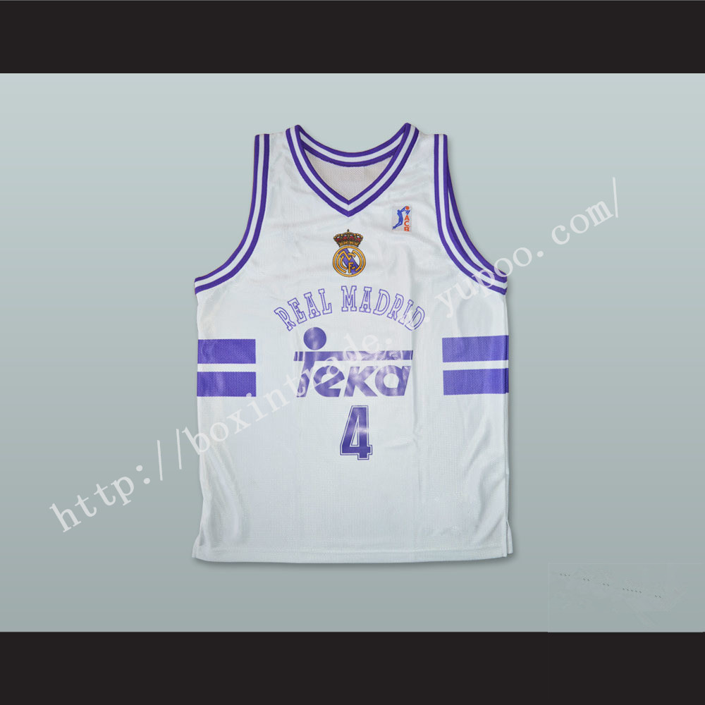 Dejan Bodiroga 4 Real Madrid Basketball Jersey