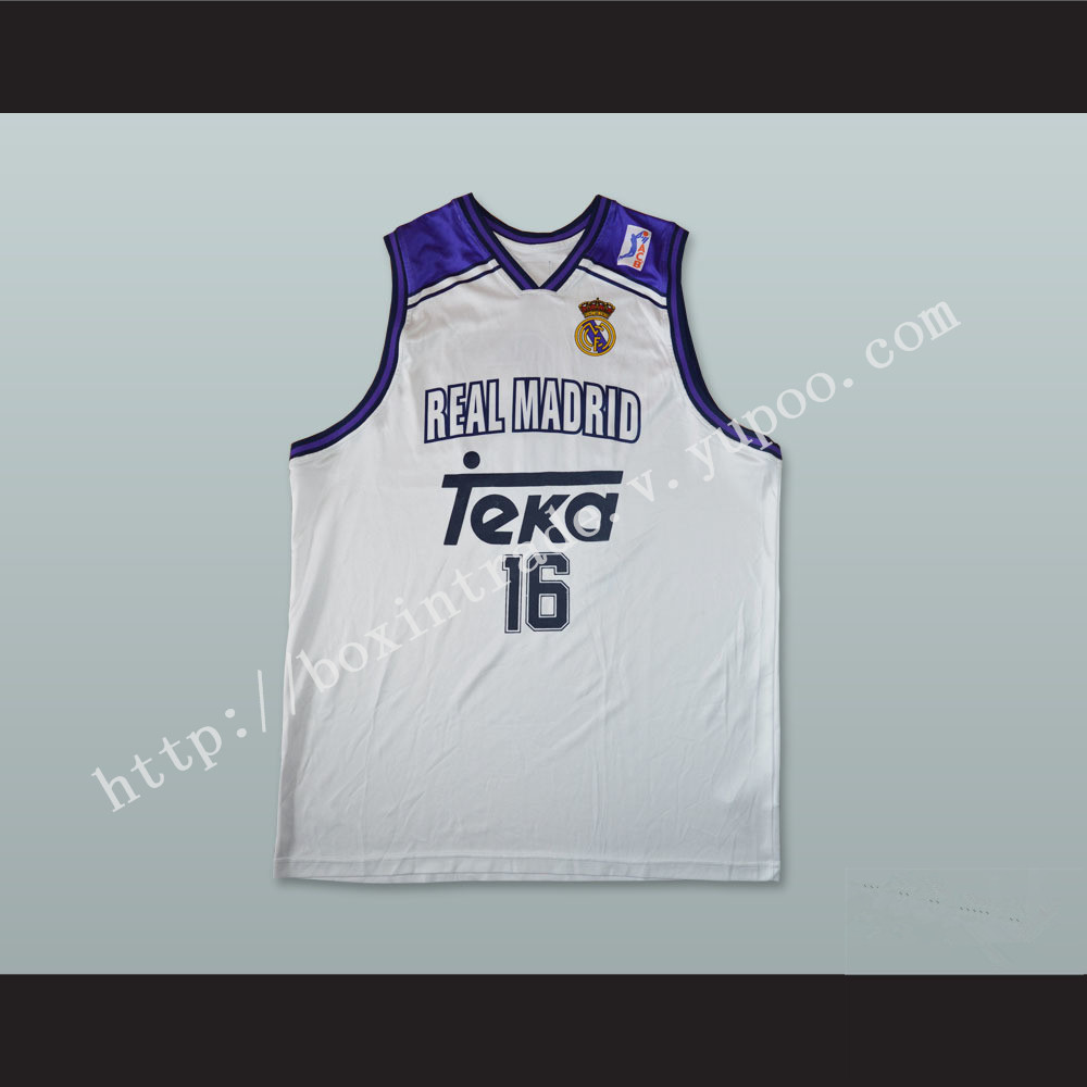 Hector Garcia 16 Real Madrid Basketball Jersey