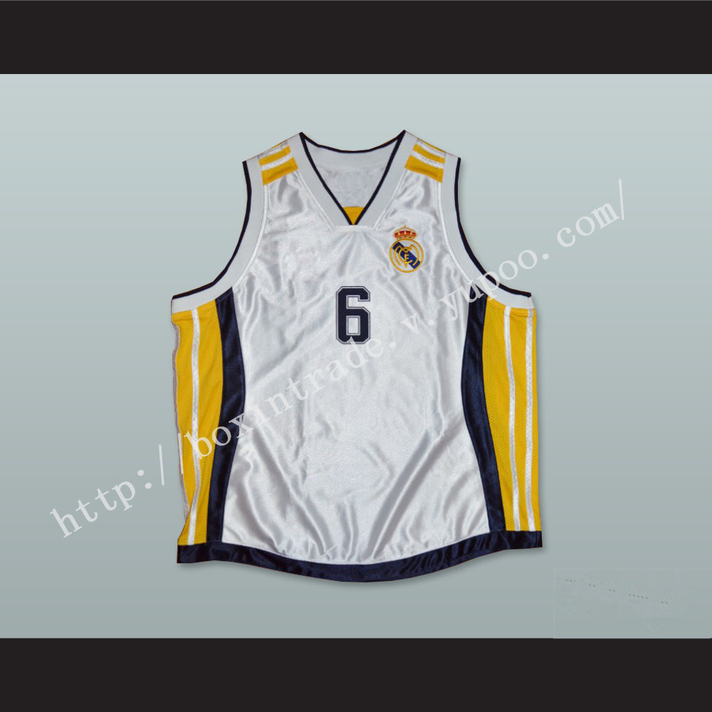 Sasha Djordjevic 6 Real Madrid Basketball Jersey