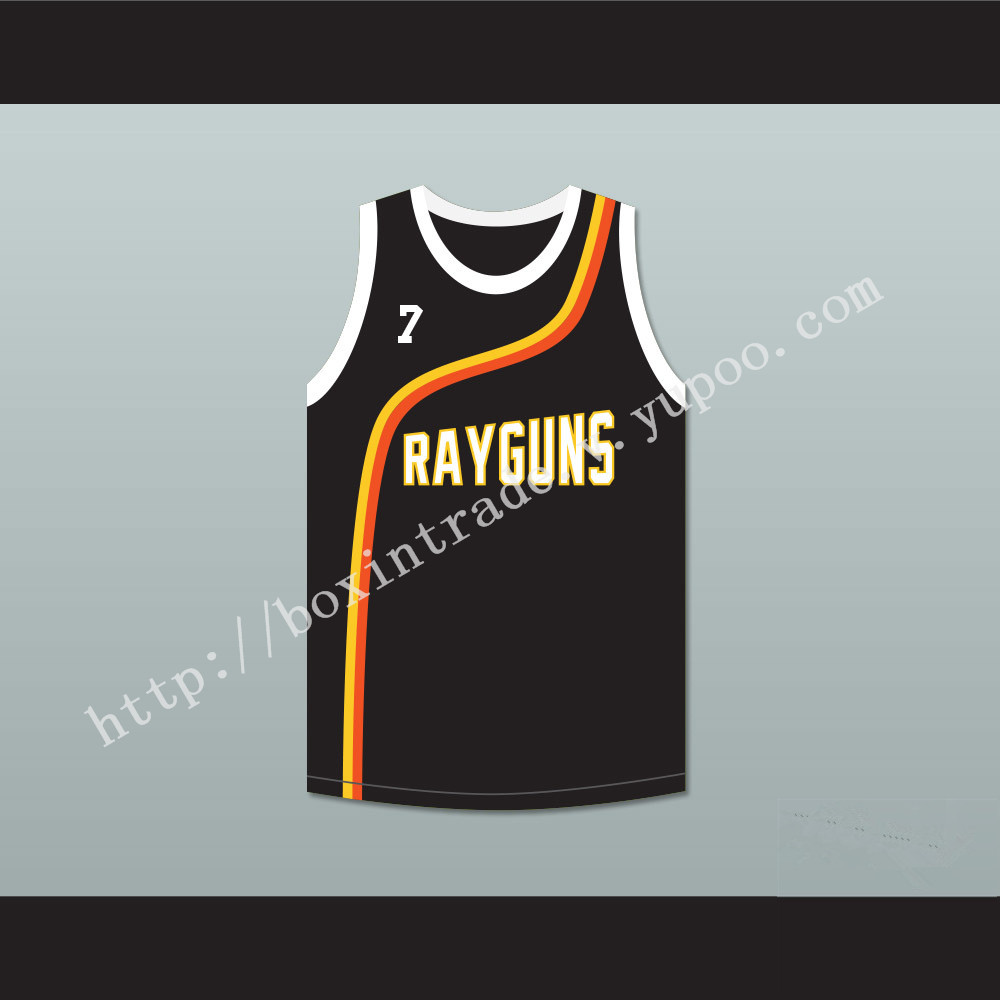 Jermaine ONeal 7 Roswell Rayguns Black Basketball Jersey