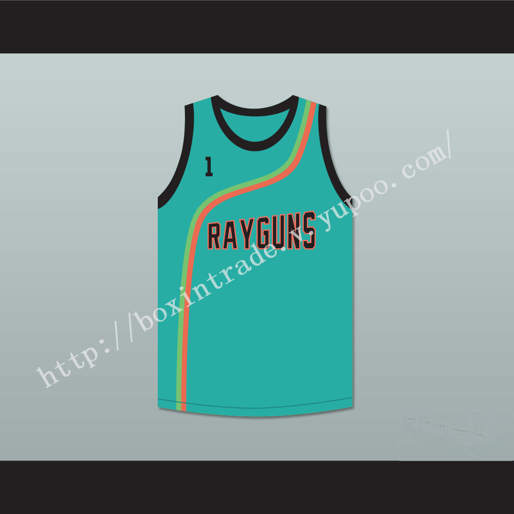 Baron Davis 1 Roswell Rayguns Teal Basketball Jersey