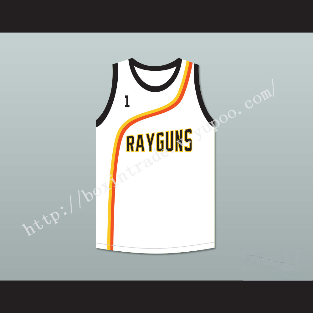 Baron Davis 1 Roswell Rayguns White Basketball Jersey