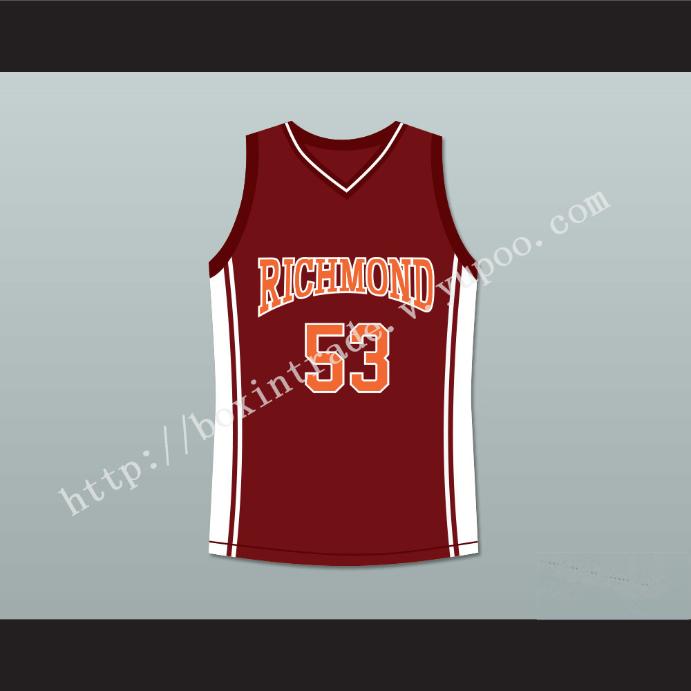 Nana Gbewonyo Junior Battle 53 Richmond Oilers Home Basketball Jersey Coach Carter