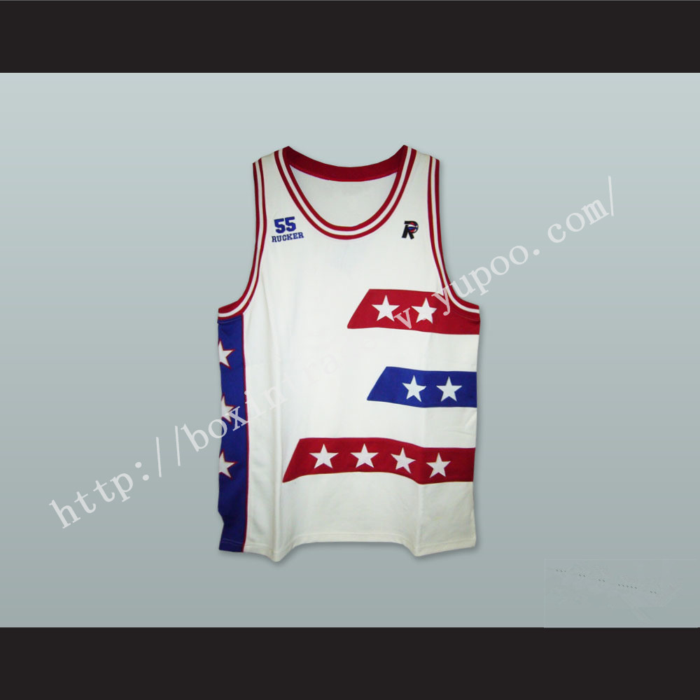 Rucker All Stars 55 White Basketball Jersey