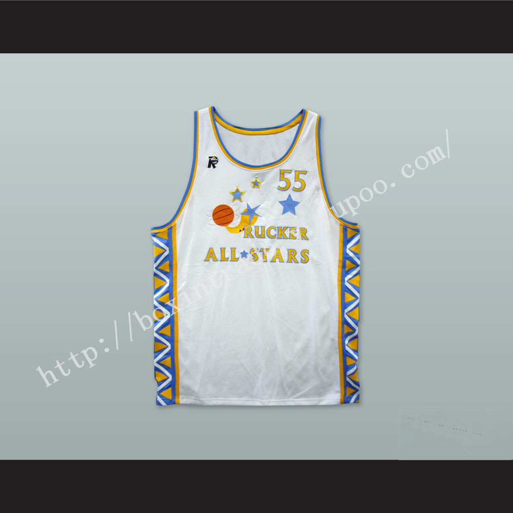 1996 Style Rucker All Stars 55 White Basketball Jersey