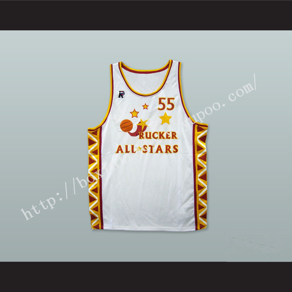 1996 Hot Chile Style Rucker All Stars 55 White Basketball Jersey