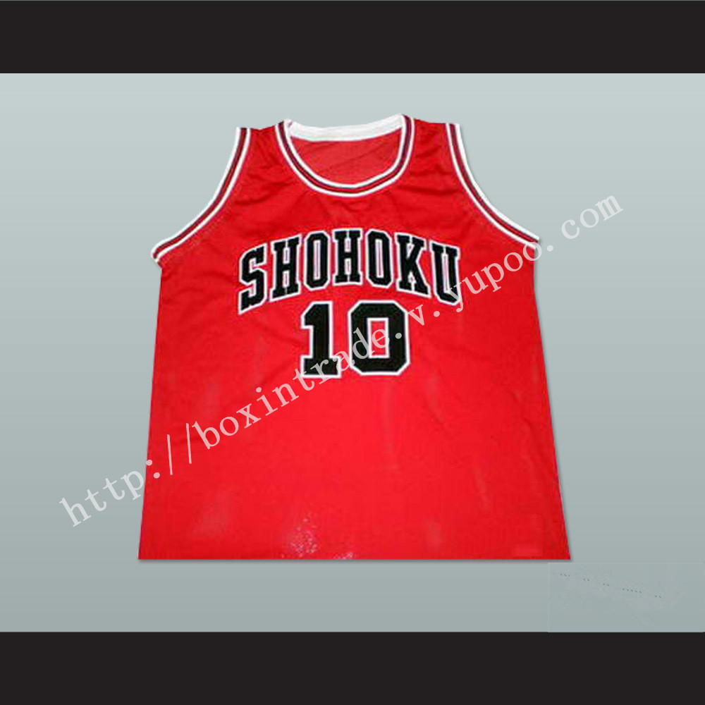 Slam Dunk Shohoku Away Basketball Jersey 10 Sakuragi Hanamichi Manga