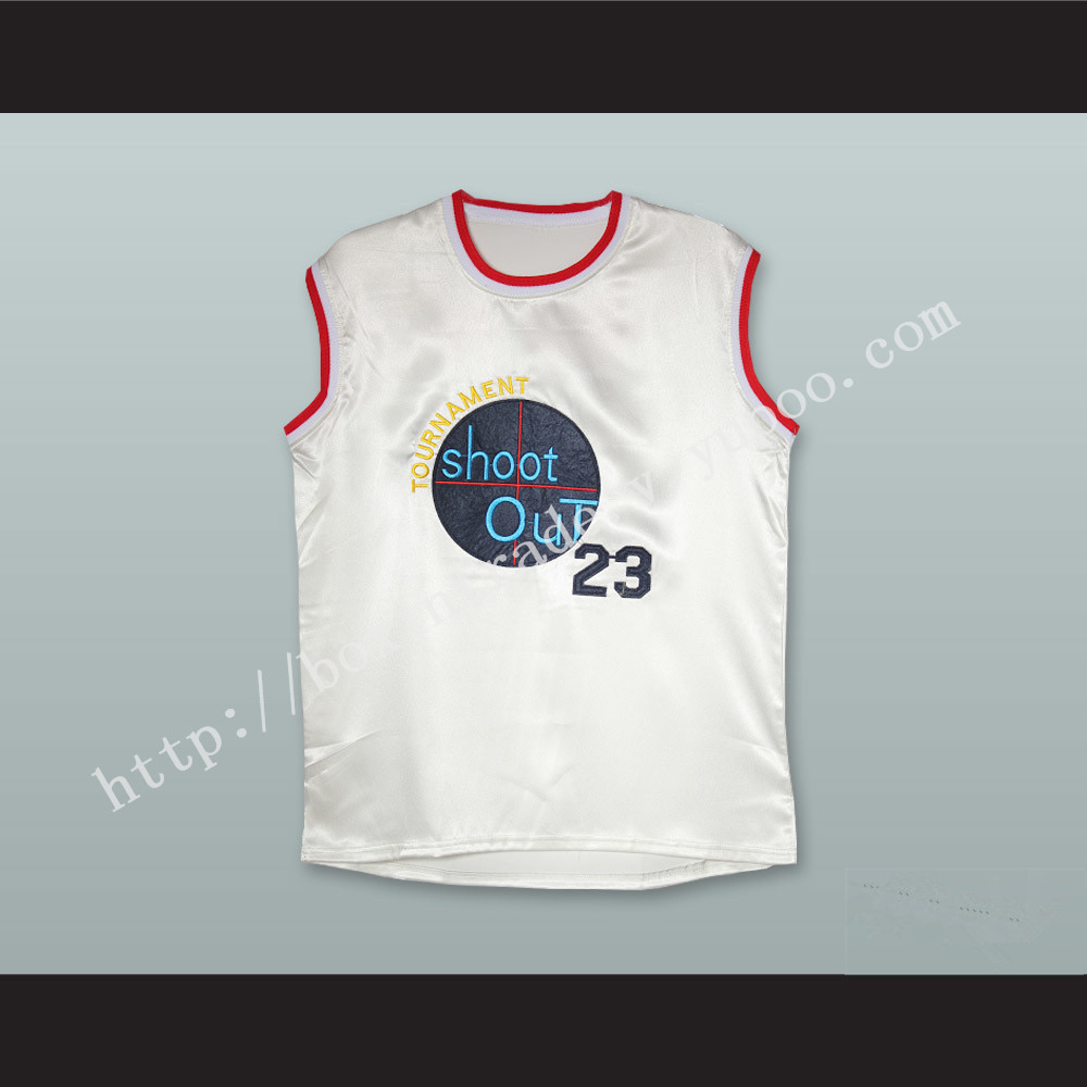 Motaw 23 Tournament Shoot Out White Silk Basketball Jersey