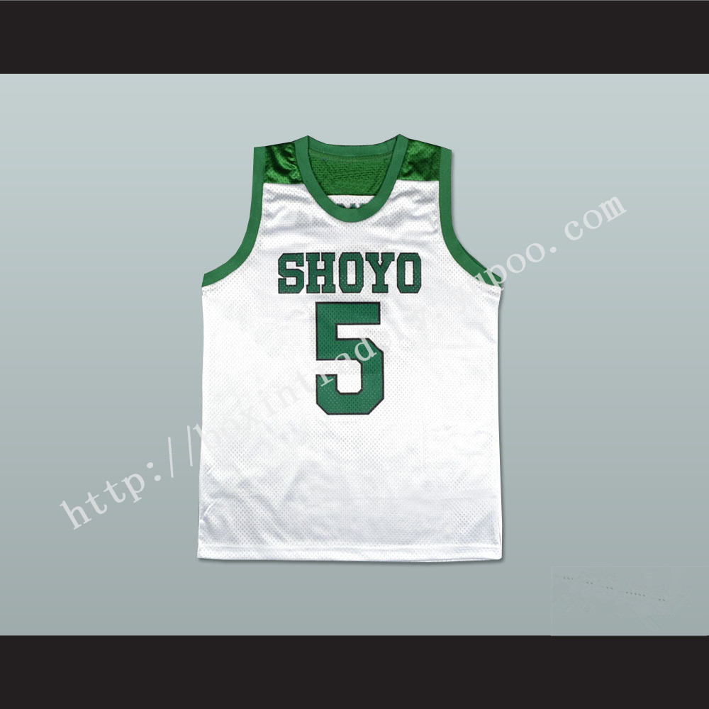 Slam Dunk Shoyo 5 Toru Hanagata White Basketball Jersey Manga