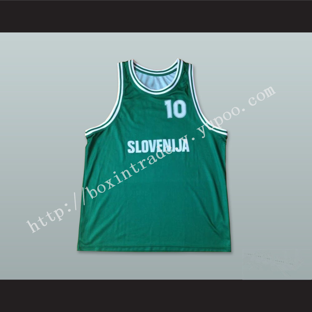 Slovenija 10 National Team Green Basketball Jersey