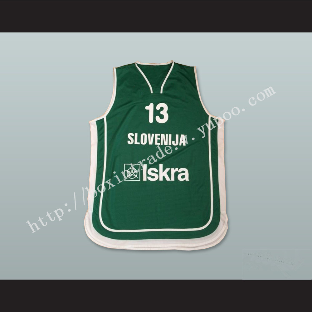 Slovenija 13 National Team Green Basketball Jersey