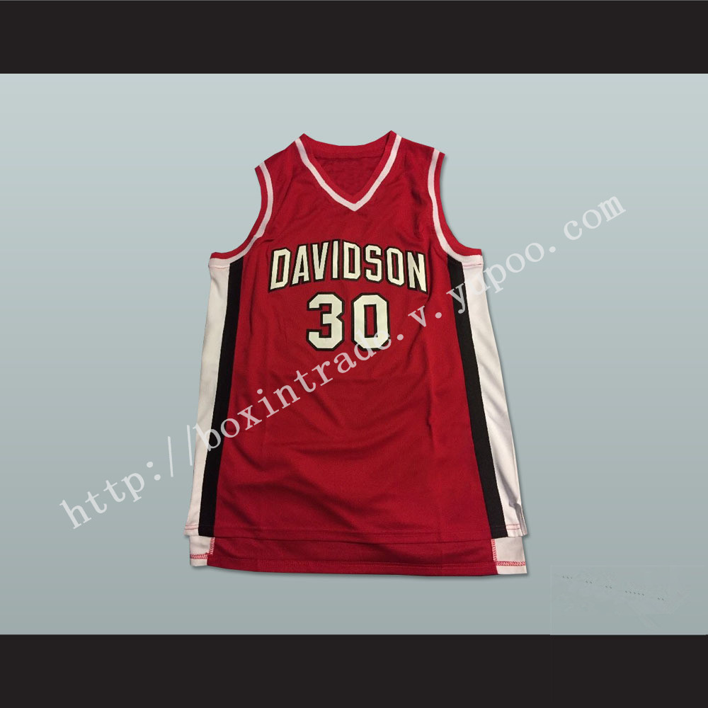 Stephen Curry 30 Davidson Wildcats Red Basketball Jersey