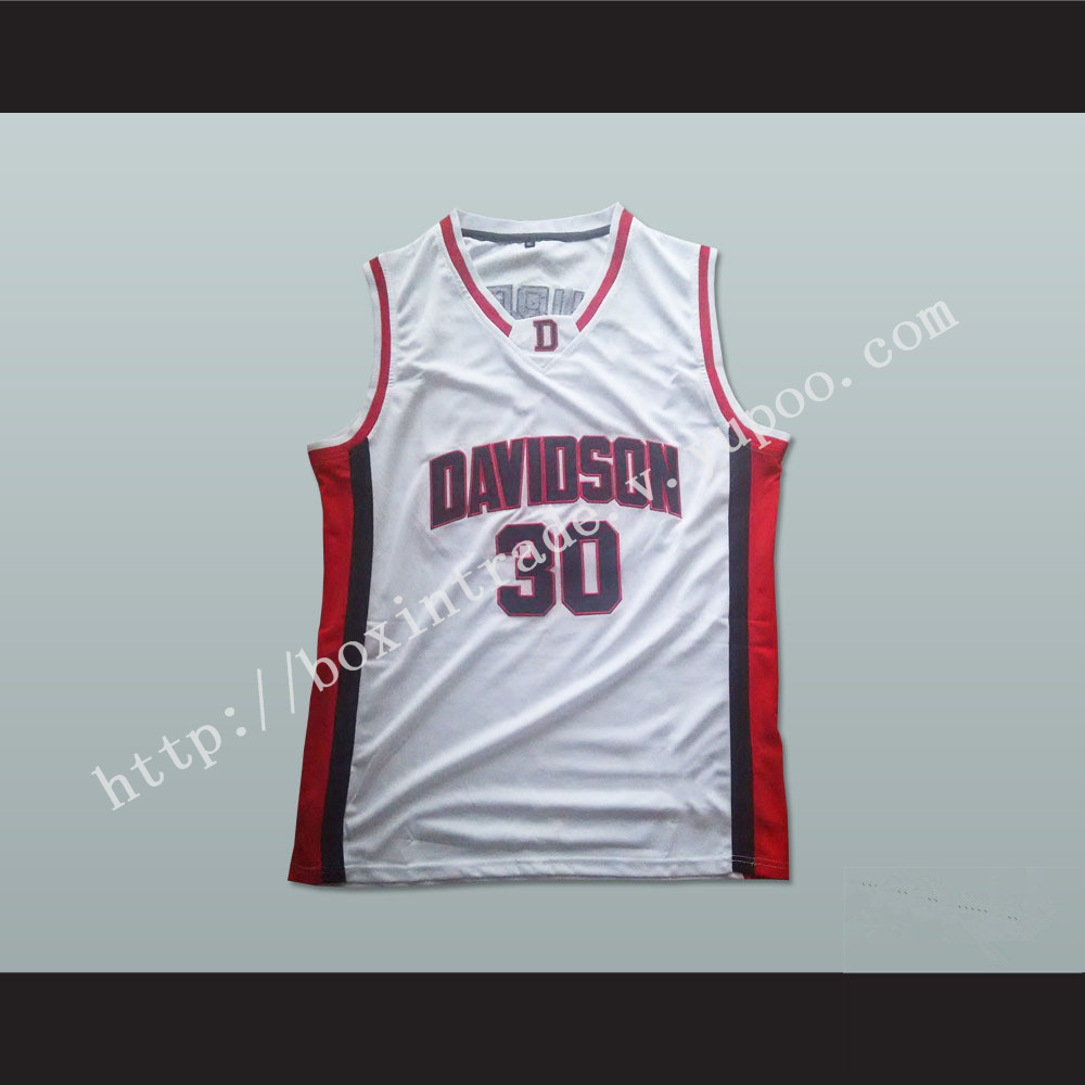 Stephen Curry 30 Davidson Wildcats White Basketball Jersey