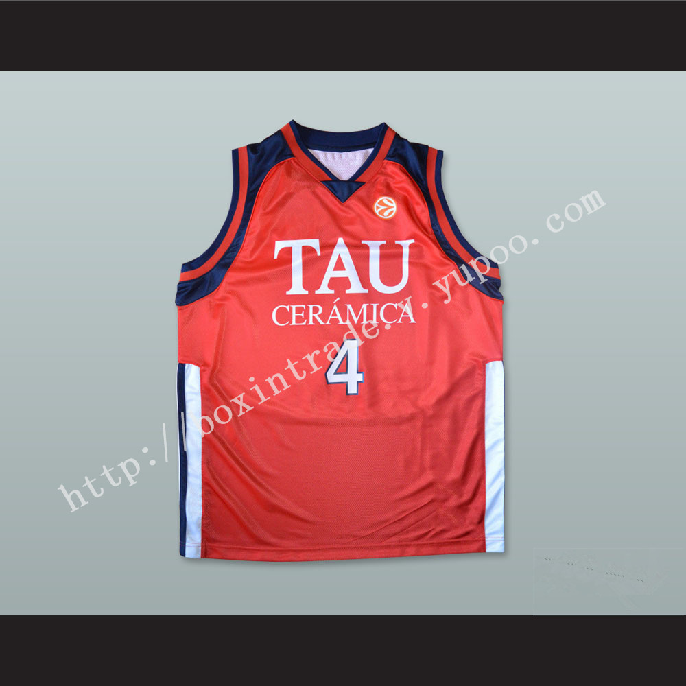 Luis Scola 4 Tau Ceramica Basketball Jersey