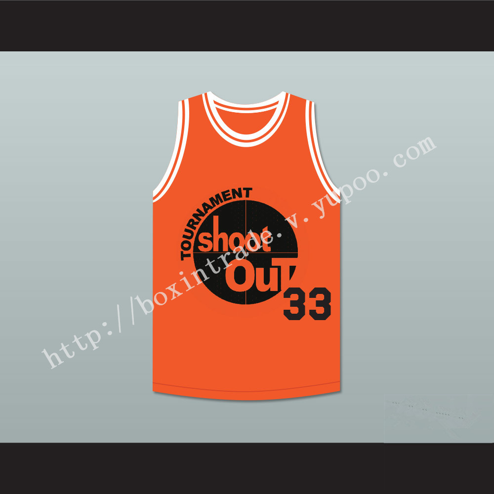 Orange Tournament Shoot Out Basketball Jersey Above The Rim