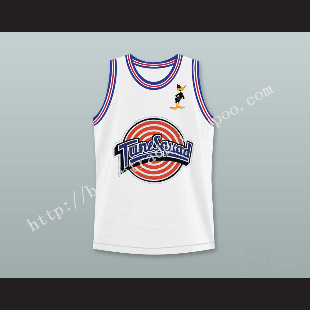 Space Jam Daffy Duck 2 Tune Squad Basketball Jersey with Daffy Duck Patch