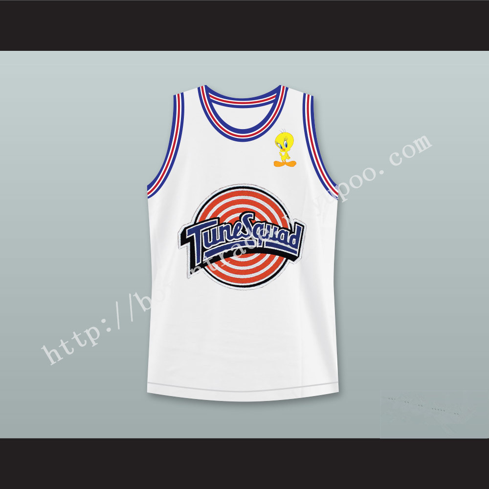 Space Jam Tweety Bird 1/3 Tune Squad Basketball Jersey with Tweety Bird Patch