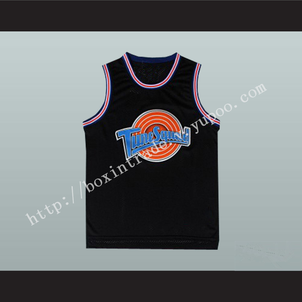 Lebron James 6 Tune Squad Black Basketball Jersey Any Player or Number