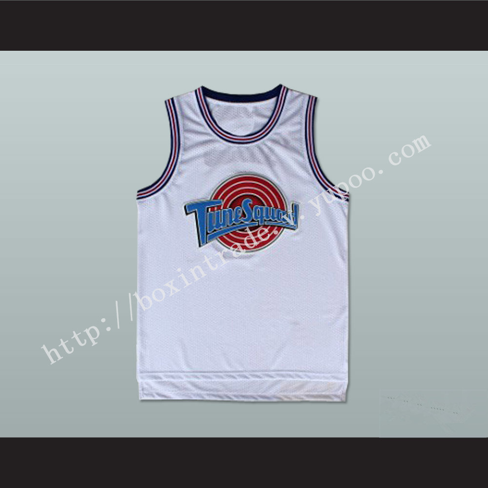 Lebron James 6 Tune Squad White Basketball Jersey Any Player or Number