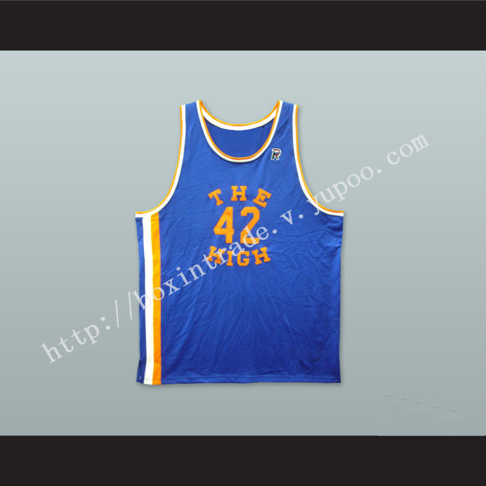 Rucker Park The High 42 Blue Basketball Jersey