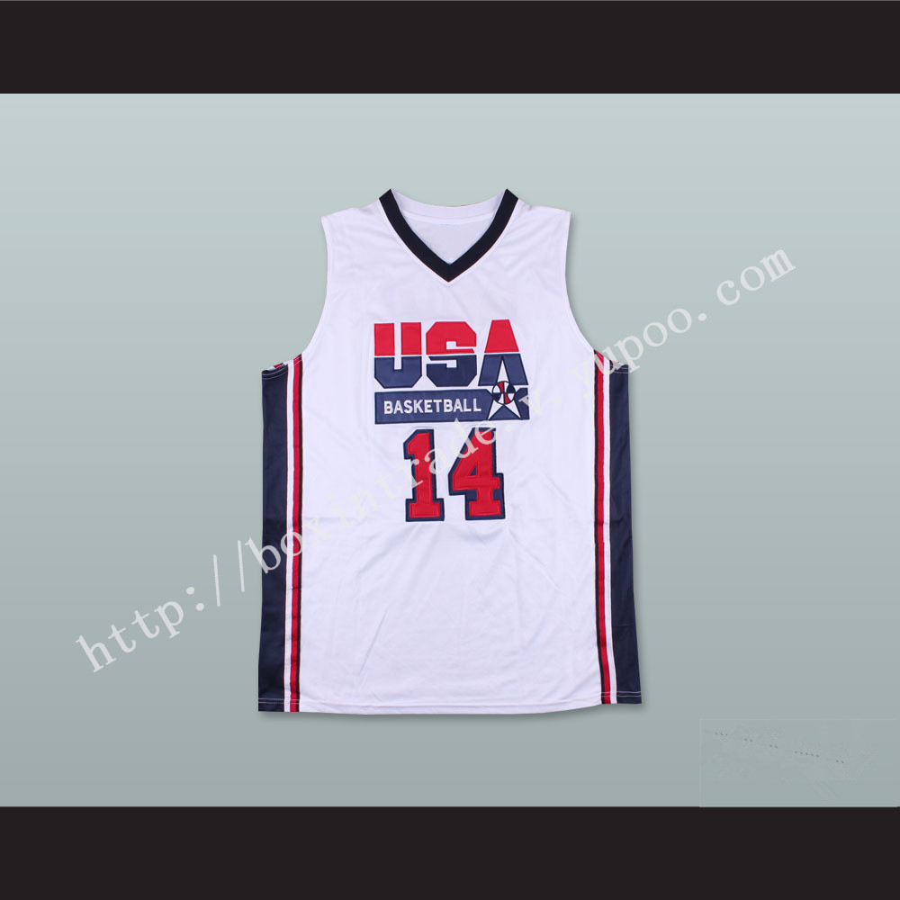 Charles Barkley 14 USA Team Home Basketball Jersey