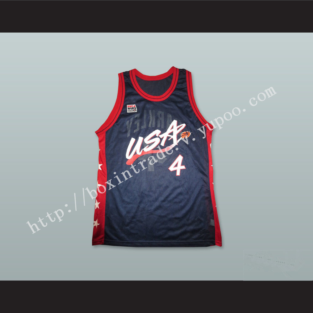 1996 Charles Barkley 4 USA Team Away Basketball Jersey