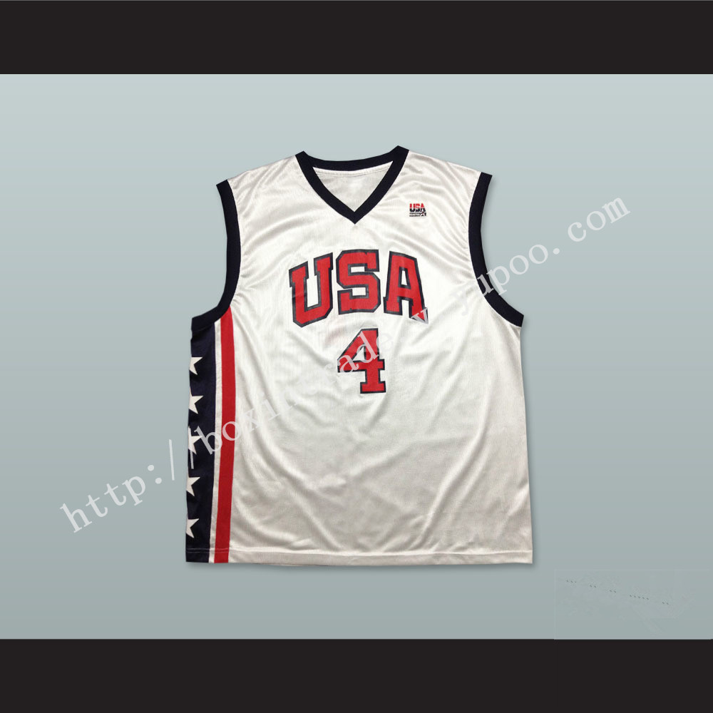 Allen Iverson 4 USA Team Home Basketball Jersey