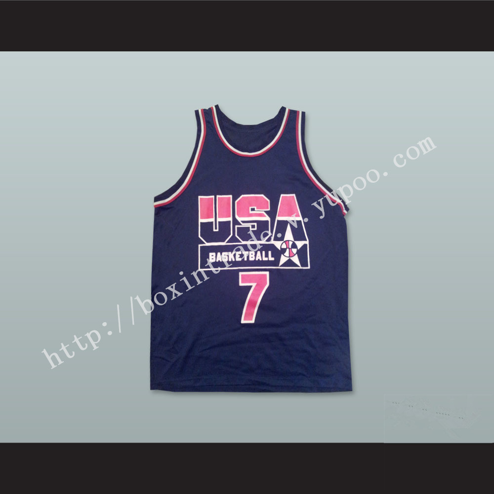 1994 Shawn Kemp 7 USA Team Away Basketball Jersey