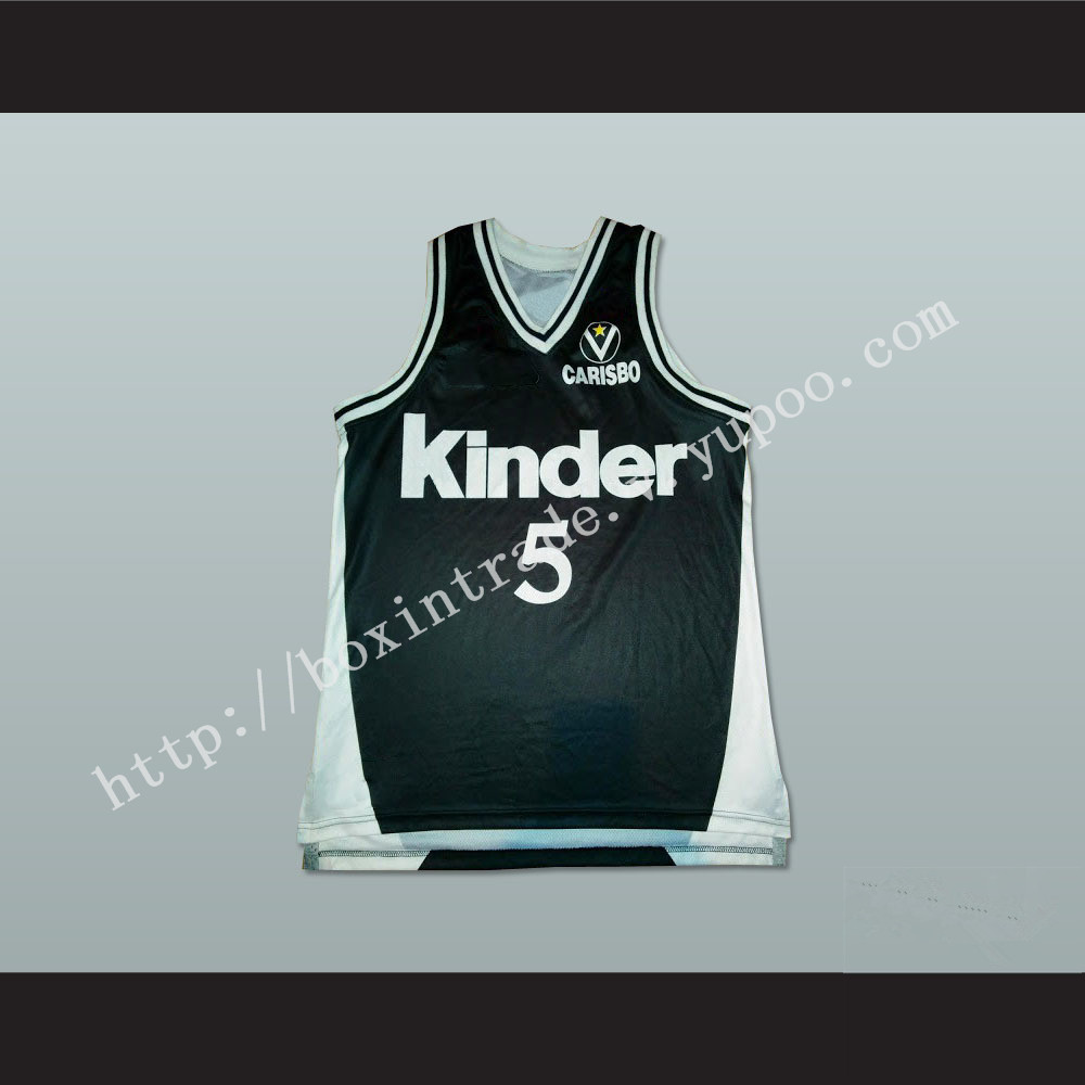 Sasha Danilovic Virtus Kinder Bologna Basketball Jersey Stitch Sewn