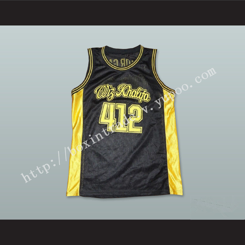 Wiz Khalifa 412 Taylor Gang Black Basketball Jersey