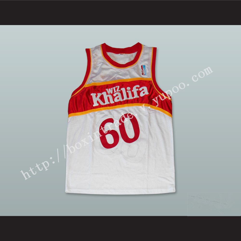 Wiz Khalifa 60 Taylor Gang White Basketball Jersey with Patch