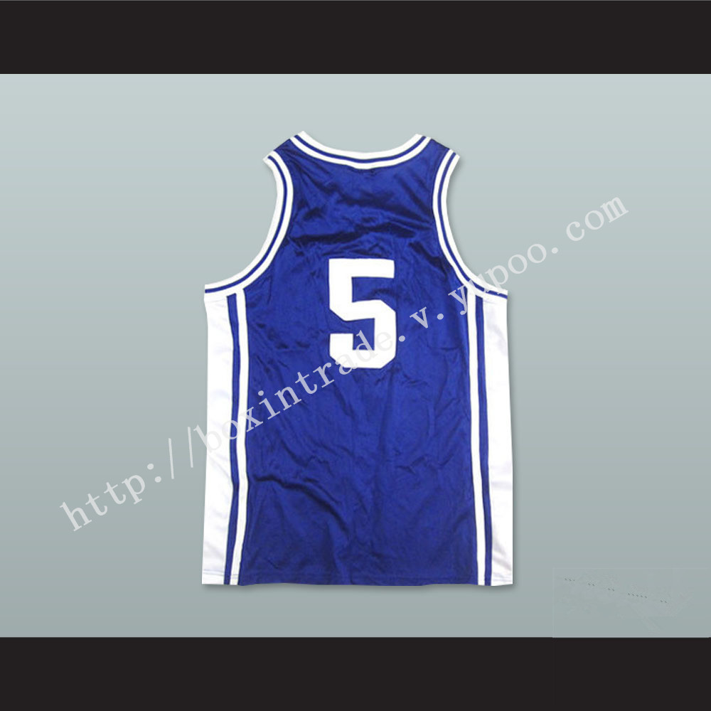 Tupac Shakur Jeff Capel 5 Iconic Blue Basketball Jersey