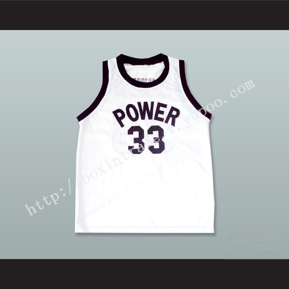 Lew Alcindor Jr 33 Power Memorial Academy White Basketball Jersey