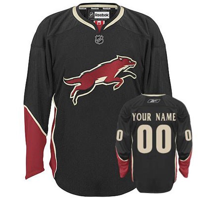 Arizona Coyotes Third Big And Tall Custom Jersey - Black