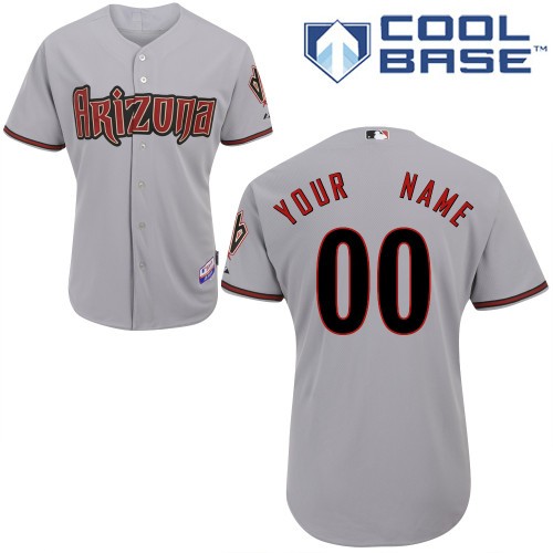 Arizona Diamondbacks Away Custom Big And Tall Jersey - Gray