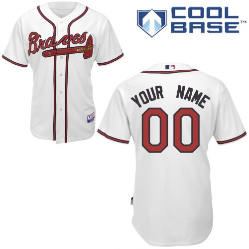 Atlanta Braves Home Custom Big And Tall Jersey - White