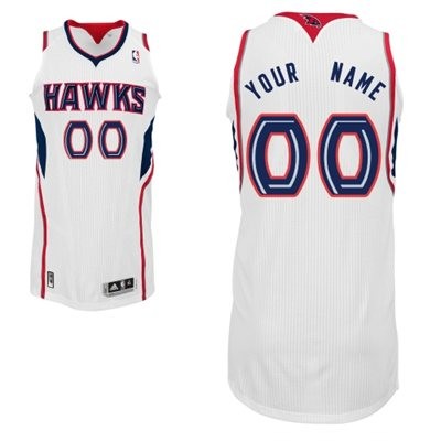 Atlanta Hawks Home Custom Big And Tall Jersey - White