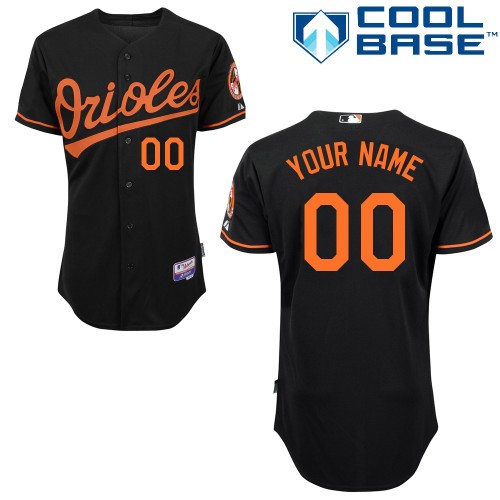 Baltimore Orioles Alt Custom Big And Tall Jersey - Black