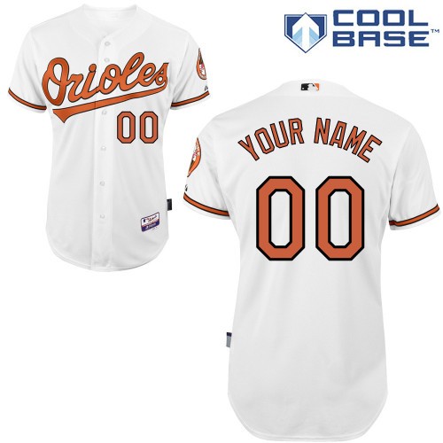 Baltimore Orioles Home Custom Big And Tall Jersey - White