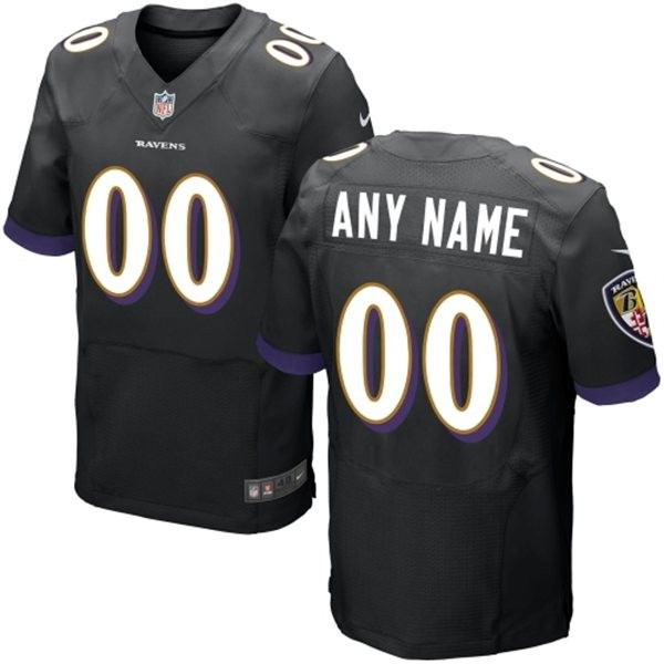 Baltimore Ravens Custom Big And Tall Jersey - Black