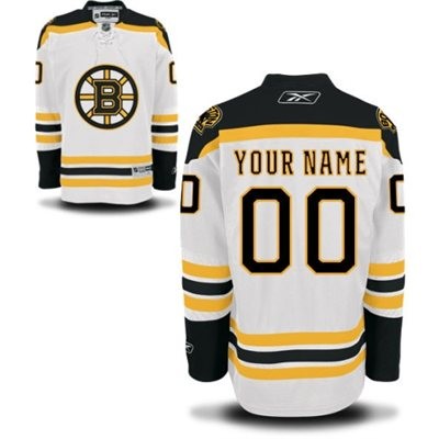 Boston Bruins Road Big And Tall Custom Jersey - White