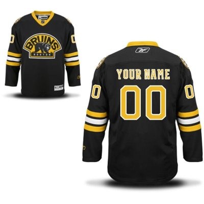 Boston Bruins Third Big And Tall Custom Jersey - Black