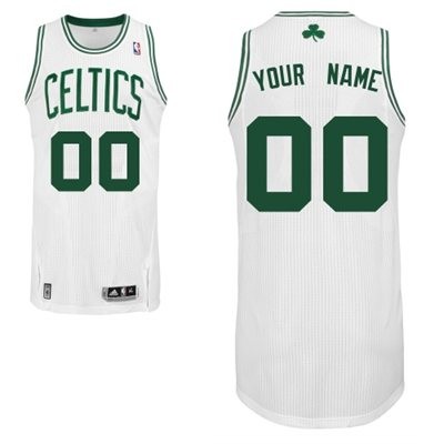 Boston Celtics Home Custom Big And Tall Jersey - White