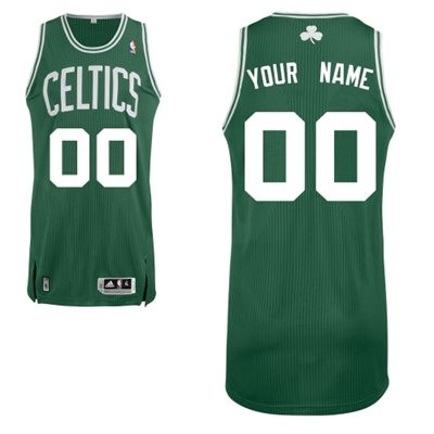 Boston Celtics Road Custom Big And Tall Jersey - Green