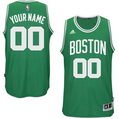 Boston Celtics Road Custom Big And Tall Jersey - Kelly Green