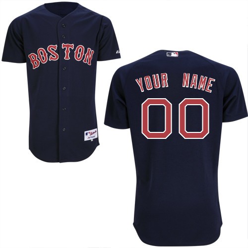 Boston Red Sox Alt Custom Big And Tall Jersey - Navy Blue