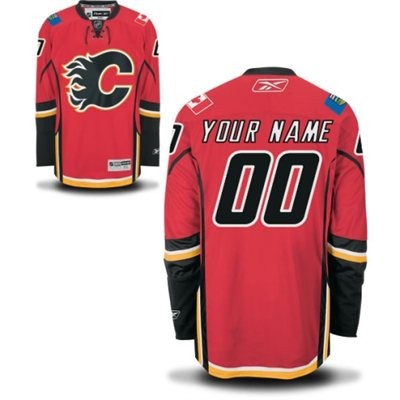 Calgary Flames Home Big And Tall Custom Jersey - Red