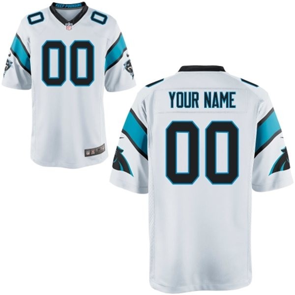 Carolina Panthers Custom Big And Tall Jersey - White