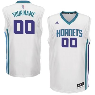 Charlotte Hornets Custom Home Big And Tall Jersey - White